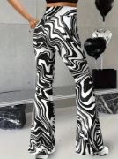 Kadın Yüksek Bel Zebra Desenli Tayt resmi